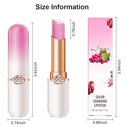 Grape color shift moisturizing lipstick – temperature-sensitive, waterproof & hydrating lip balm