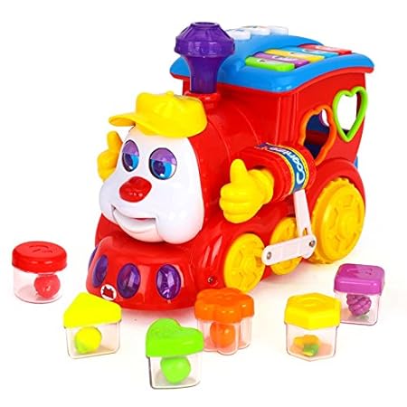 Musical learning train toy for toddlers 12-18 months – interactive educational toy with sounds