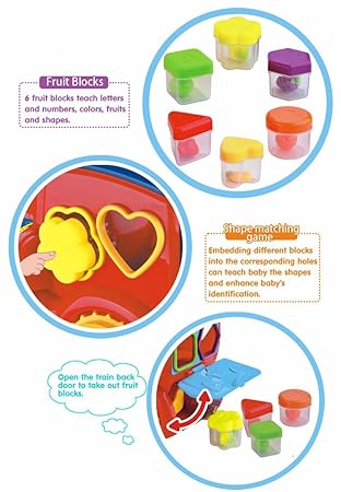 Musical learning train toy for toddlers 12-18 months – interactive educational toy with sounds