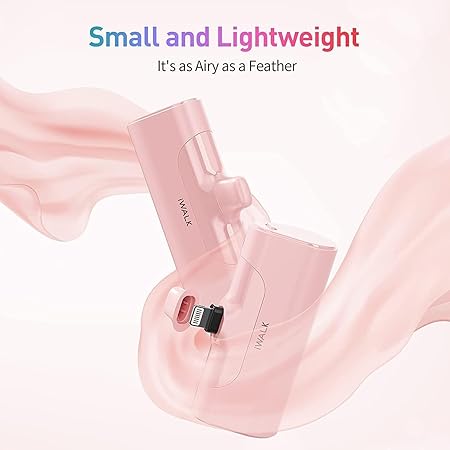Mini capsule power bank in pink with rotating plug available in 3500mAh 5000mAh and 10000mAh