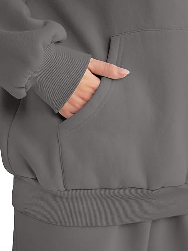 Women's comfy sweatsuit lounge set – oversized hoodie and matching pants, plus-size available