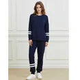 Women's chic striped 2-piece lounge set – elegant day-to-evening loungewear, sizes S–XXL