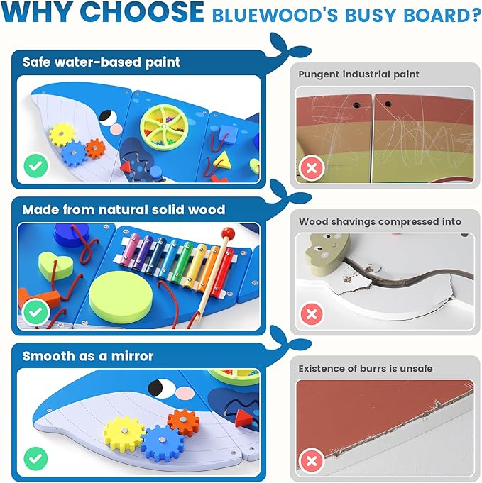 Montessori learning toy busy board for hand-eye coordination