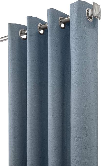 Beauoop stone blue 100% blackout curtains 52x84 inch dual panel for bedroom and living room