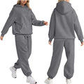 Women's comfy sweatsuit lounge set – oversized hoodie and matching pants, plus-size available