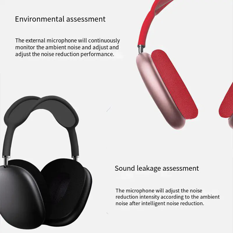 P9 Bluetooth 5.0 wireless stereo headset with noise reduction and 8-hour battery life