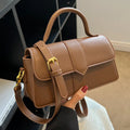 Chic commuter messenger bag for women – spacious, adjustable strap, available in brown, black, green & beige