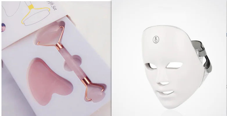 Mahya LED Skin Rejuvenation Facial Beauty Device – [Boxpacked / Without Box / Set 1 / Set 2] multi-spectrum color light therapy tool