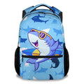 SharkZone 17-inch kids backpack for boys – large capacity, multi-pocket, ergonomic padded straps, shark design