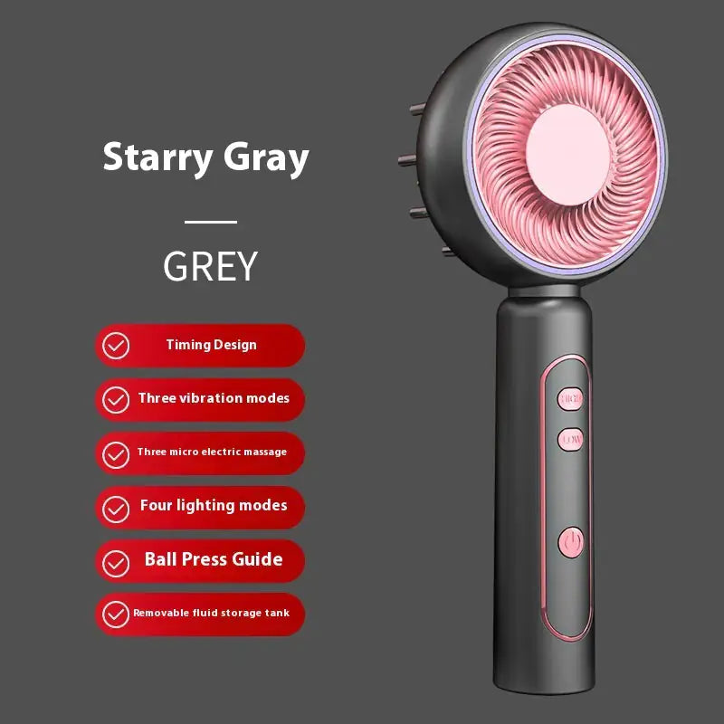 Scalp massager massage comb – oil control, anti-dandruff, soothing scalp therapy, available in blue, gray & white