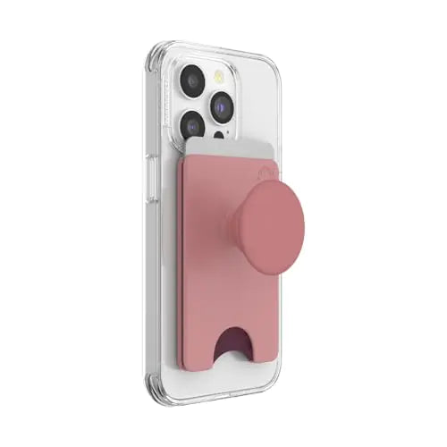 PopGrip wallet for MagSafe in clay – 3-card holder, kickstand, wireless charging compatible