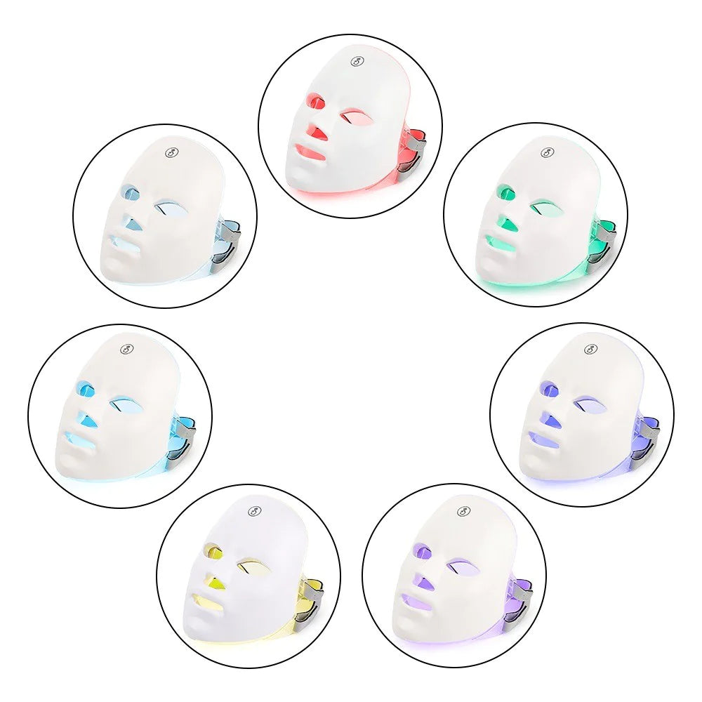 Mahya LED Skin Rejuvenation Facial Beauty Device – [Boxpacked / Without Box / Set 1 / Set 2] multi-spectrum color light therapy tool