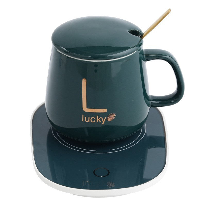 New Warm Cup 55°C Constant Temperature Coffee Cup Automatic Cup Hot Milk Gift Box Set Insulated Ceramic Cup