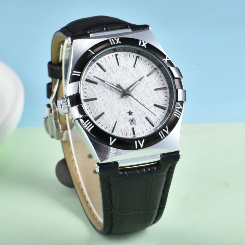Factory Spot Wholesale Cross-Border Foreign Trade Simple Fashion Business Disc Ultra-Thin Luminous Waterproof Quartz Watch Men's Watch