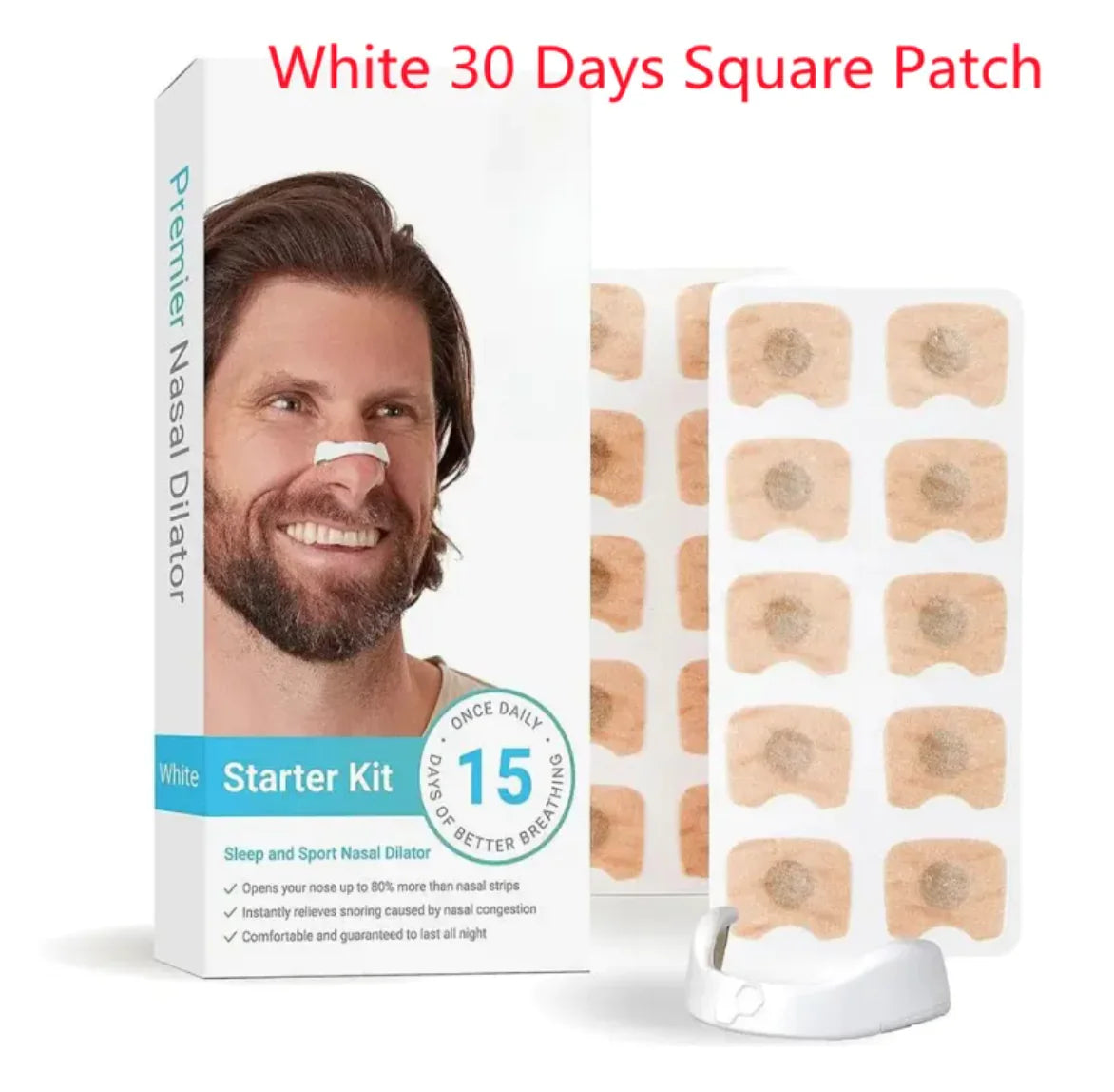 Mahya Breathe Easy Magnetic Nasal Dilator in [White] – [1pc/2pc/3pc/4pc/30-day] anti-snoring nose vent