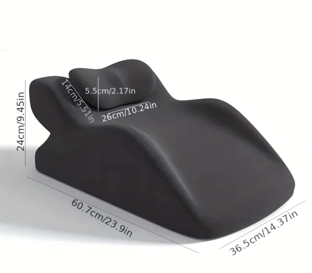 Mahya Stomach Sleeper Pillow in [Dark] – soft ergonomic cushion for prone sleeping and neck support