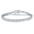 Sterling silver 3.5mm CZ tennis bracelet – white gold finish, AAA+ cubic zirconia, hypoallergenic, 7-inch
