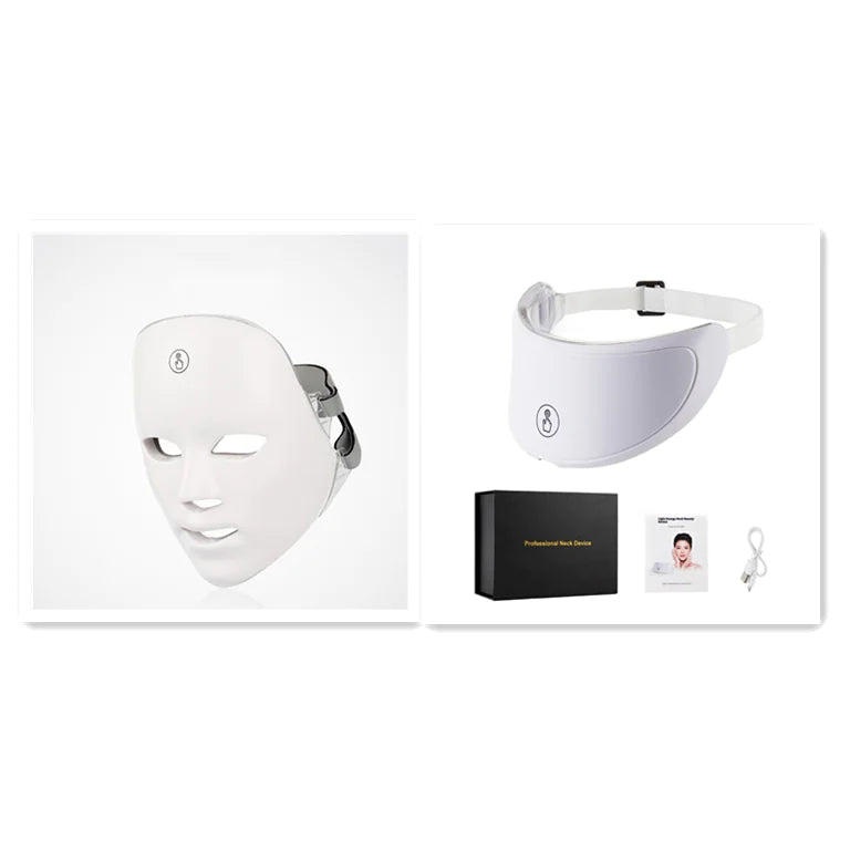 Mahya LED Skin Rejuvenation Facial Beauty Device – [Boxpacked / Without Box / Set 1 / Set 2] multi-spectrum color light therapy tool