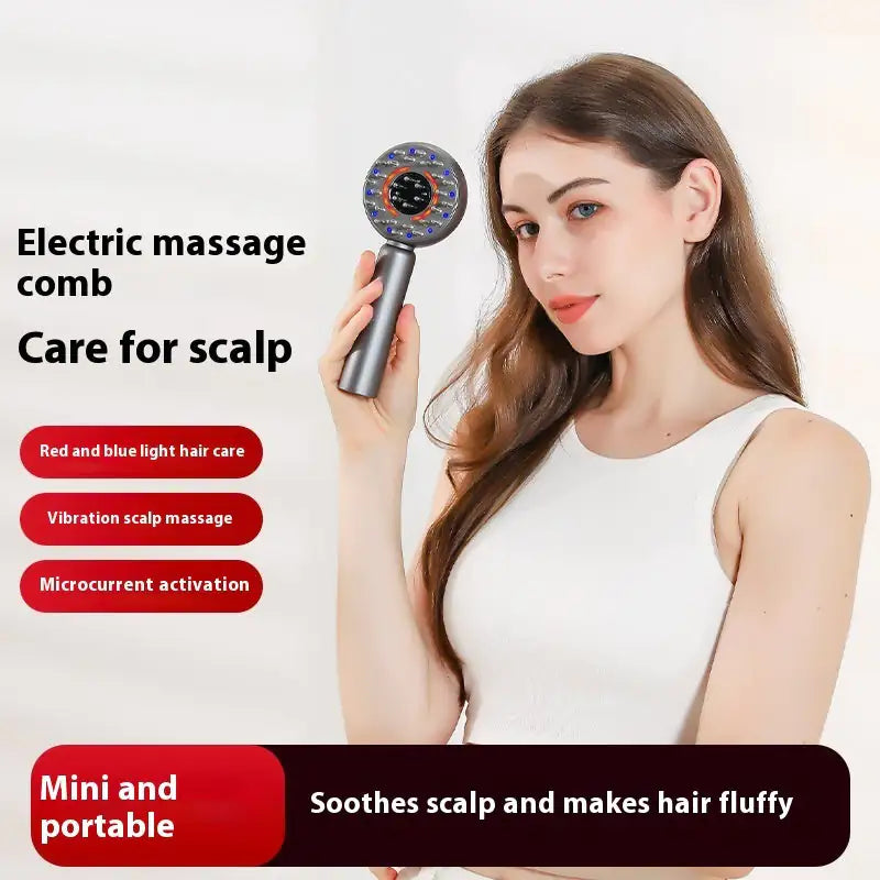 Scalp massager massage comb – oil control, anti-dandruff, soothing scalp therapy, available in blue, gray & white