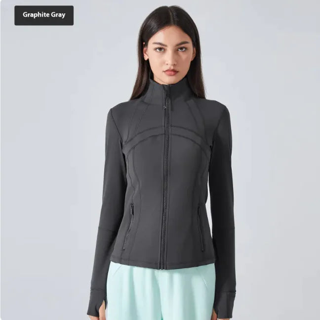 Mahya Women's Long-Sleeve Running Top – breathable moisture-wicking nylon activewear, size [4–12]