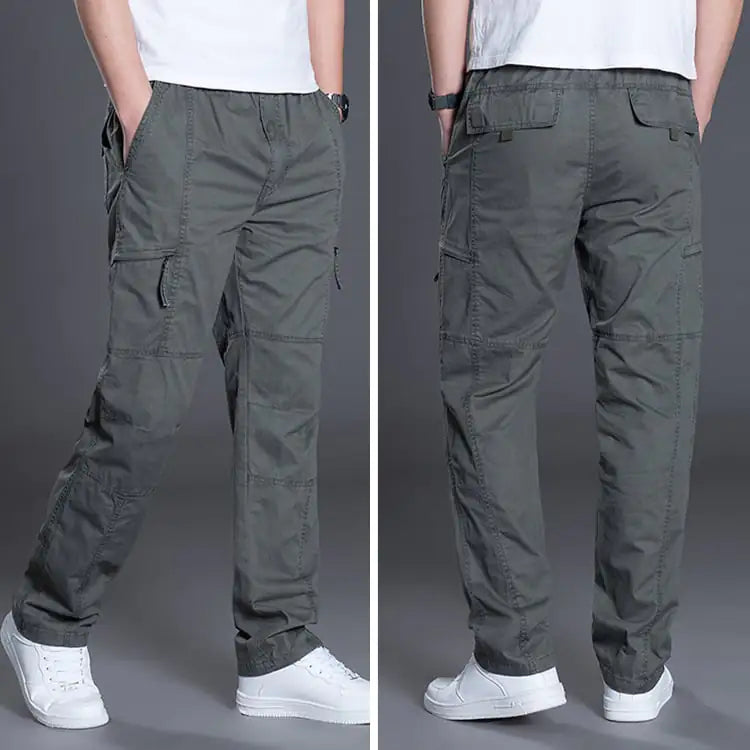 Men's plus size trousers – flexible waistband, breathable fabric, available in multiple colors and sizes L–6XL