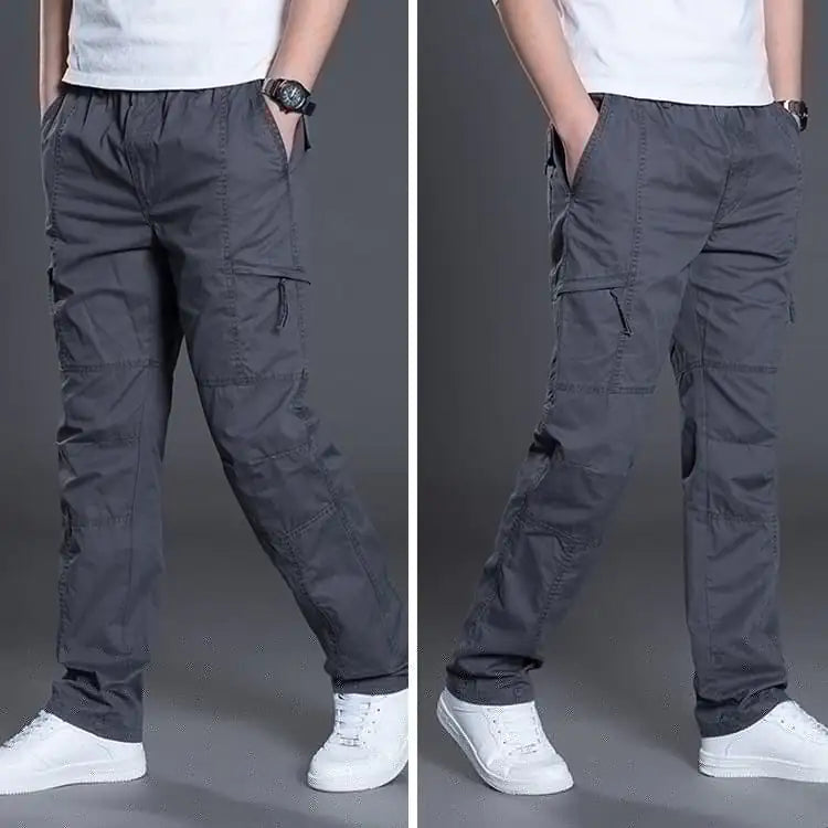 Men's plus size trousers – flexible waistband, breathable fabric, available in multiple colors and sizes L–6XL