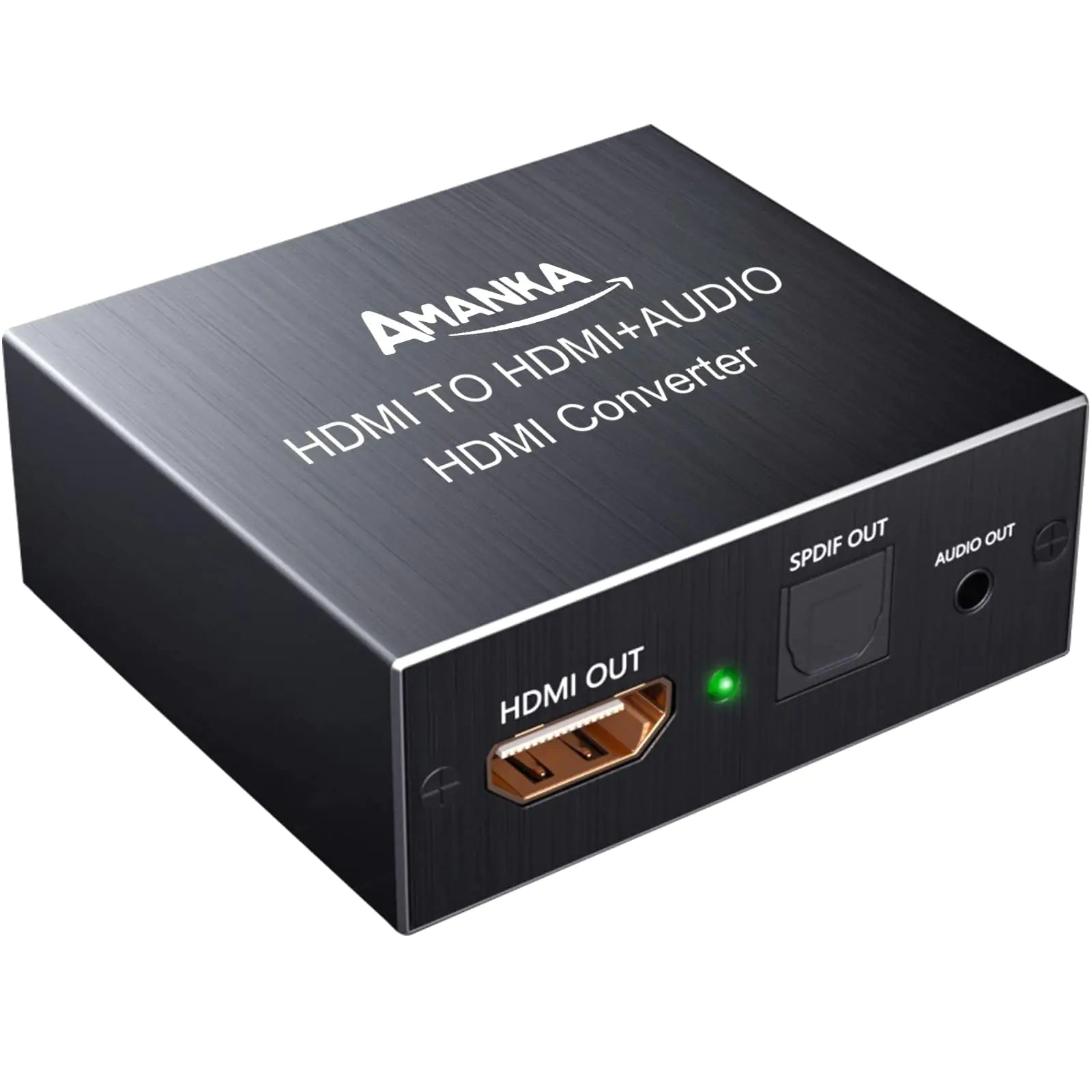 AMANKA HDMI audio extractor 4K – optical SPDIF & 3.5mm stereo output, supports 5.1CH, PS4 & HDTV