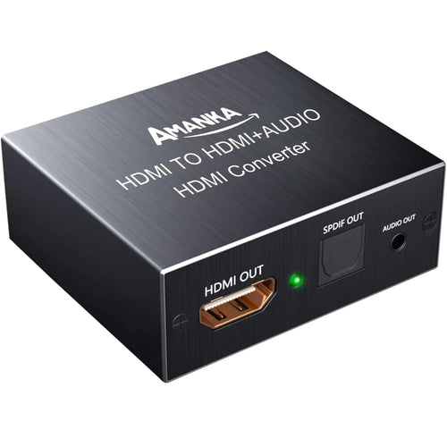 AMANKA HDMI audio extractor 4K – optical SPDIF & 3.5mm stereo output, supports 5.1CH, PS4 & HDTV